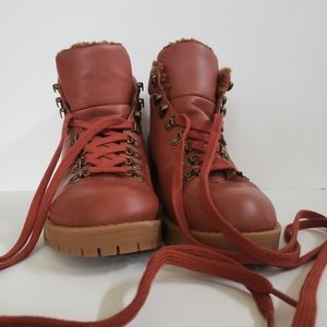 American Eagle Outfitters red lace up Chelsea boot- 9